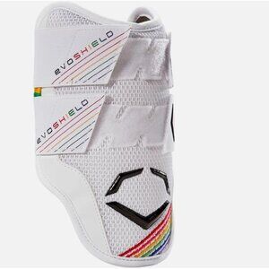 Double Strap, Evoshield X-SRZ Pride Baseball Batters Elbow Guard, White, Large